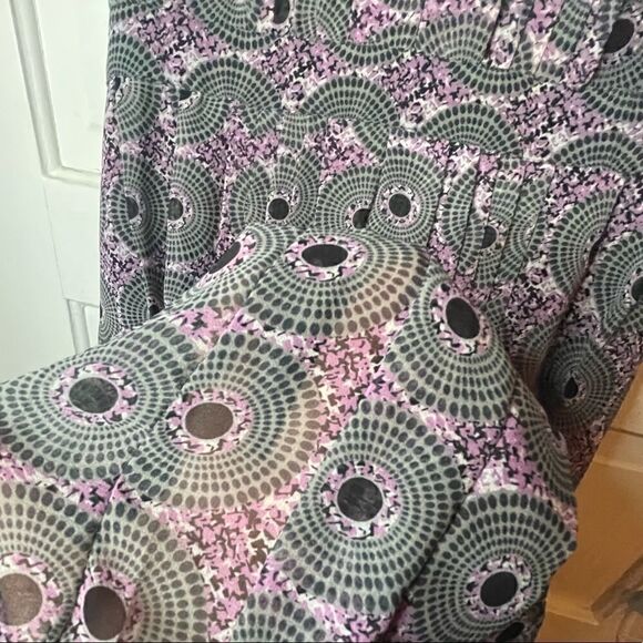 Halogen A-Line Purple & Black Sleeveless Geometric Dress - Picture 7 of 13